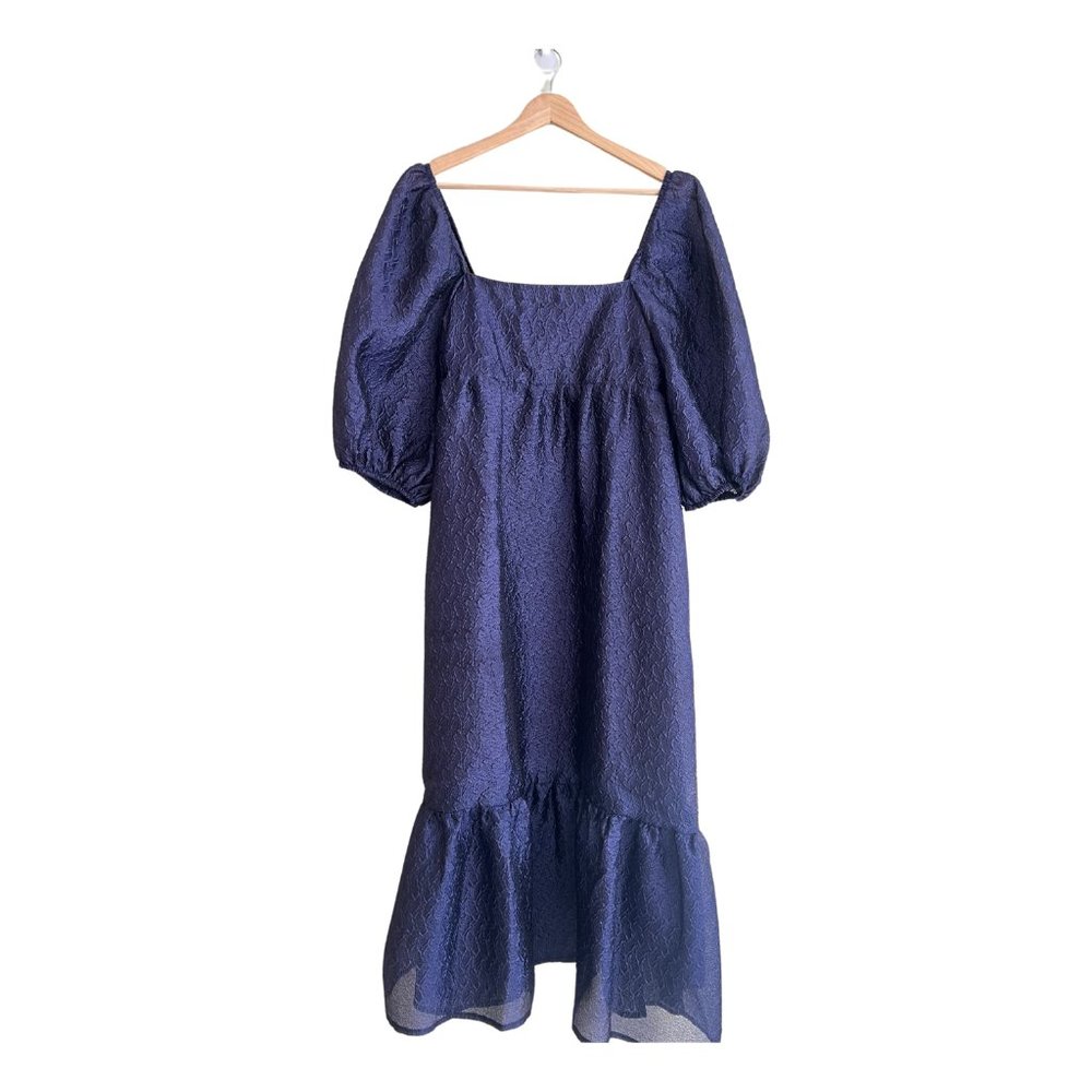 Anthropolgie Navy Blue Midi